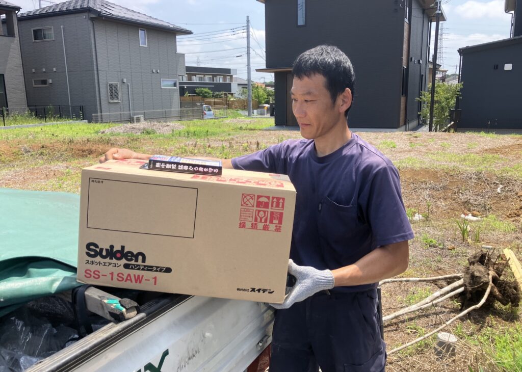 熱中症対策！現場用クーラー贈呈しました（千葉営業所①）01