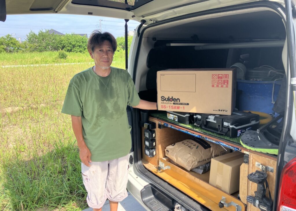 熱中症対策！現場用クーラー贈呈しました（千葉営業所①）03