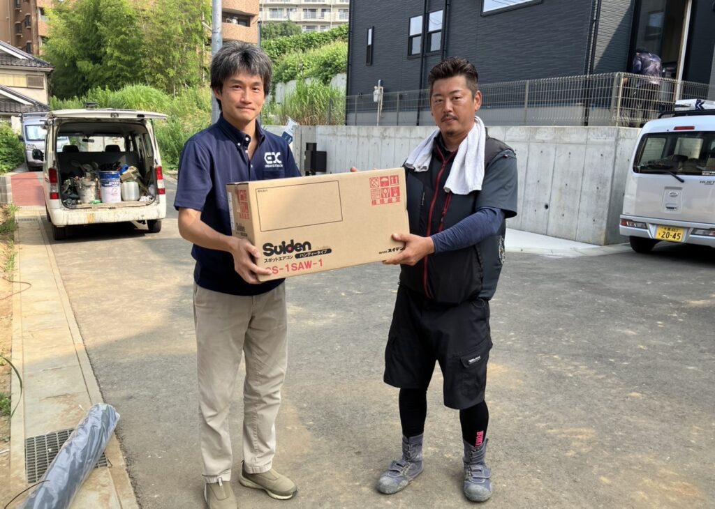 熱中症対策！現場用クーラー贈呈しました（柏営業所①）03